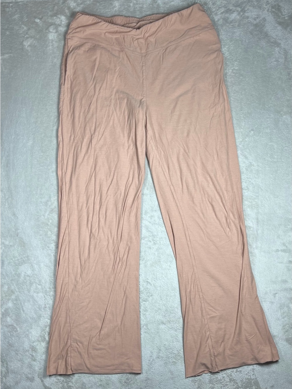 Lunya Tan Pull On Stretch Waist Wide Leg Lounge Pants Size XL